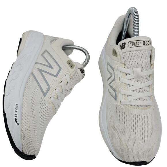 New Balance Fresh Foam x 860 v14 White Sea Salt Black Womens 6 B Running Shoes - Picture 1 of 11